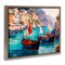 Stupell Industries Capri Boat Marina View Framed Floater Canvas Wall Art Design by Amelia Noyes